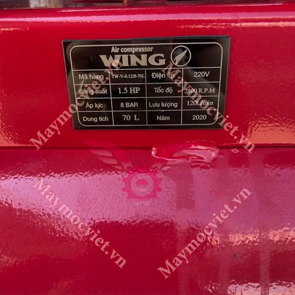 MÁY NÉN KHÍ DÂY ĐAI WING TW-V-0.12/8 70L