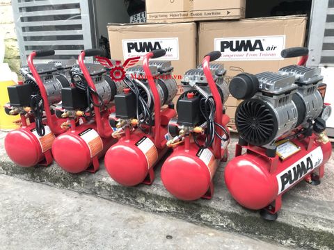 Máy bơm hơi giảm âm không dầu Puma 12 lit 1HP