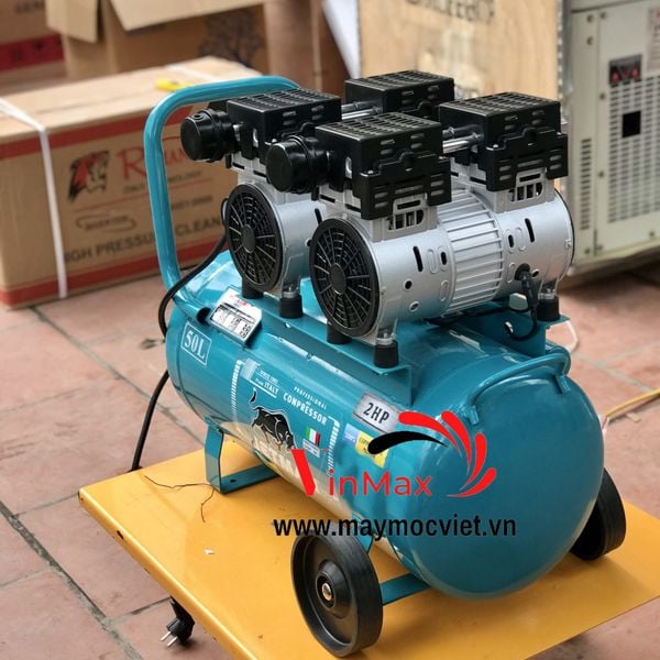 Máy Nén Khí Không Dầu Jetman 50L 2Hp JM-780x2 Lên Hơi Nhanh