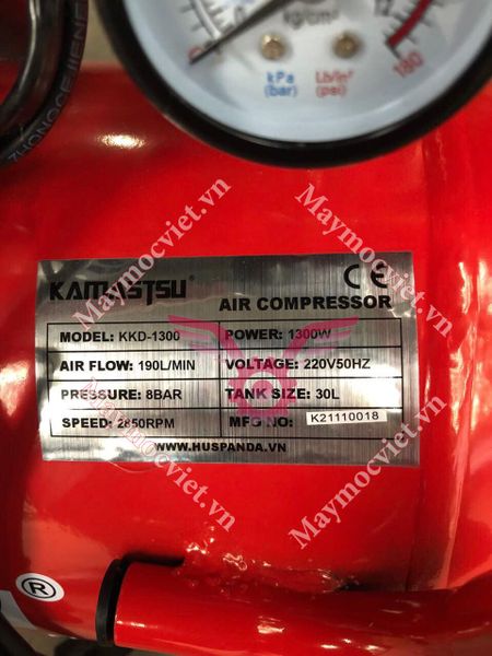 Máy Nén Khí Không Dầu 1300W 30L Kamastsu KKD 1300