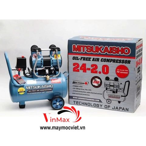 Máy Nén Khí Không Dầu Mitsukaisho 2HP 24L 24-2.0