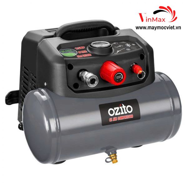 MÁY NÉN KHÍ XÁCH TAY KHÔNG DẦU Oil FREE 6l OZITO - MACP-015