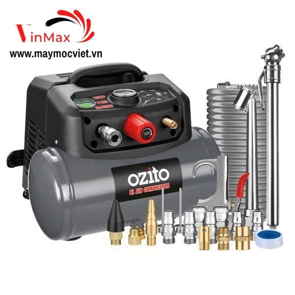 MÁY NÉN KHÍ XÁCH TAY KHÔNG DẦU Oil FREE 6l OZITO - MACP-015