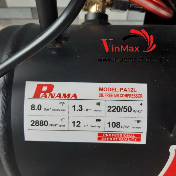 Máy nén khí không dầu mini Panama PA12L
