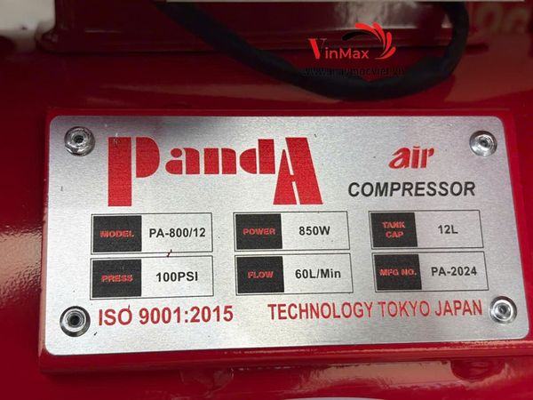 Máy Nén Khí Không Dầu Panda 850W 12L PA 800/12