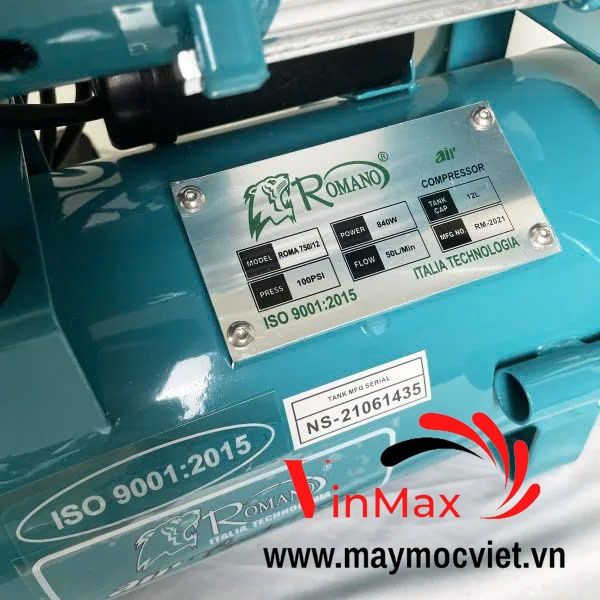 Máy Nén Khí Không Dầu Romano 840W ROMA750/12 12L
