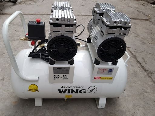 Máy Nén Khí Không Dầu Gỉam Âm Wing TW - OF750 X 2 - 50L