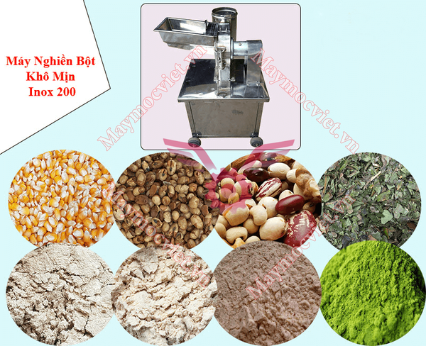 Máy nghiền bột mịn inox động cơ 1 pha VM200