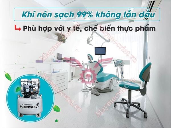 MÁY NÉN KHÍ KHÔNG DẦU GIẢM ÂM PEGASUS TM- OF550 -40L