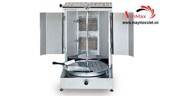 Lò nướng thịt kebab Berjaya KM2B dùng điện gas kết hợp