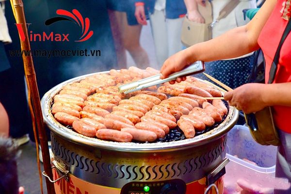 Bếp đá nướng xúc xích, lạp xưởng dùng gas Vinmax VMB480