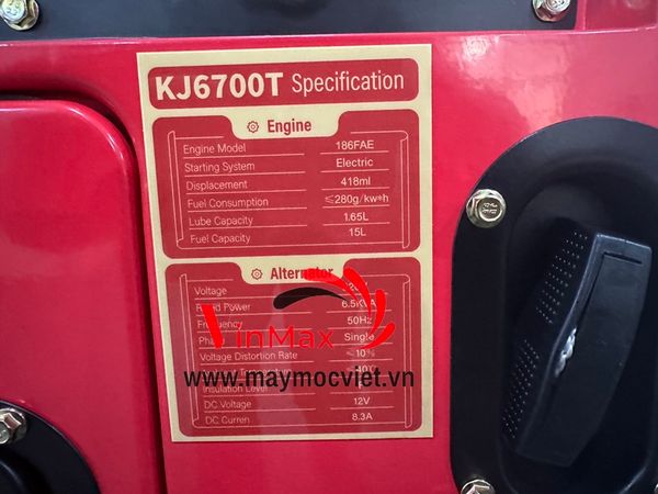 Máy Phát Điện Chạy Dầu 5Kw Kujoyo KJ6700T