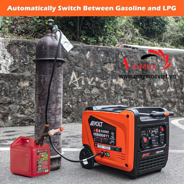 Máy Phát Điện Chạy Xăng Siêu Cách Âm Aivolt 5Kw VS8000411 Inverter