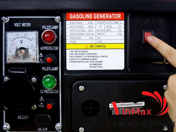 Máy phát điện chạy xăng Bgas BGA950B 0.8KVA