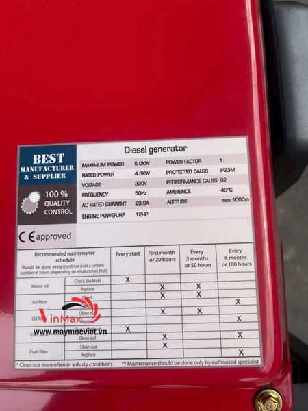 Máy Phát Điện Diesel CHANGCHAI CCDF8500X (6kVA Trần)