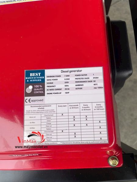 Máy Phát Điện Diesel CHANGCHAI CCDF8500X (6kVA Trần)