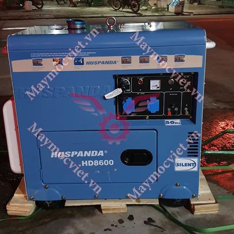 Máy Phát Điện Chạy Dầu giảm âm chống ồn  Huspanda HD 8600 (7kw)