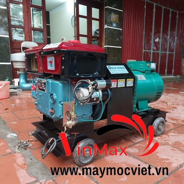 Máy Phát Điện Đầu Nổ Vinmax 12HP 7.5KW 3 Pha (D12 Nước Đề)