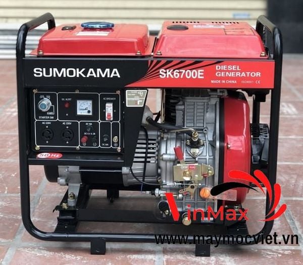 Máy Phát Điện Chạy Dầu 5Kw SK6700E Sumokama