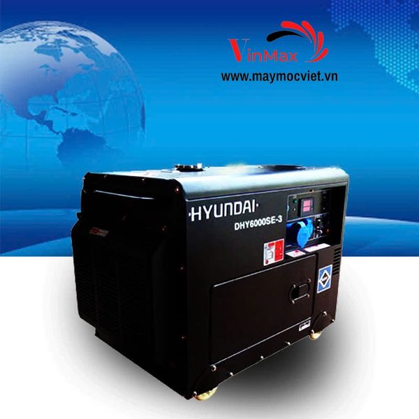 Máy Phát Điện Chạy Dầu Hyundai 5Kw DHY6000SE-3 3 Pha