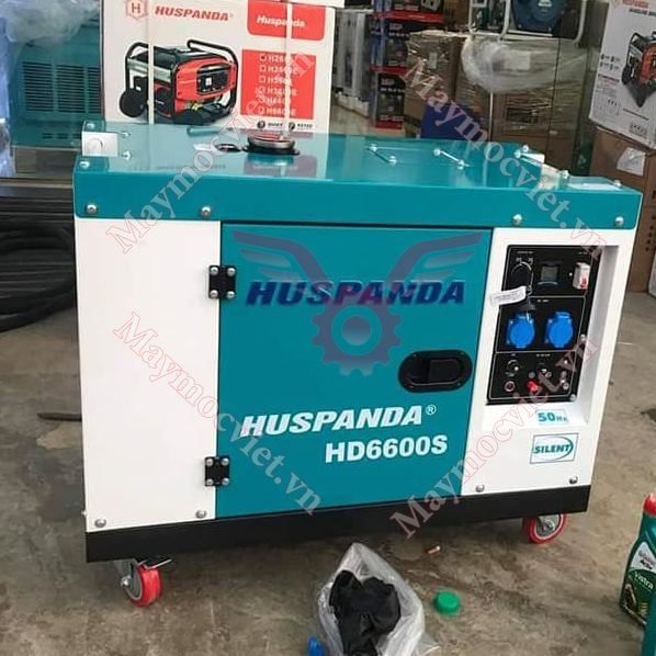 Máy Phát Điện Chạy Dầu 5Kw Huspanda HD6600S Chống Ồn