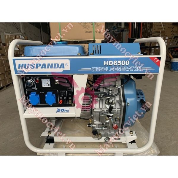 Máy phát điện chạy dầu 5Kw Huspanda HD6500 đề nổ