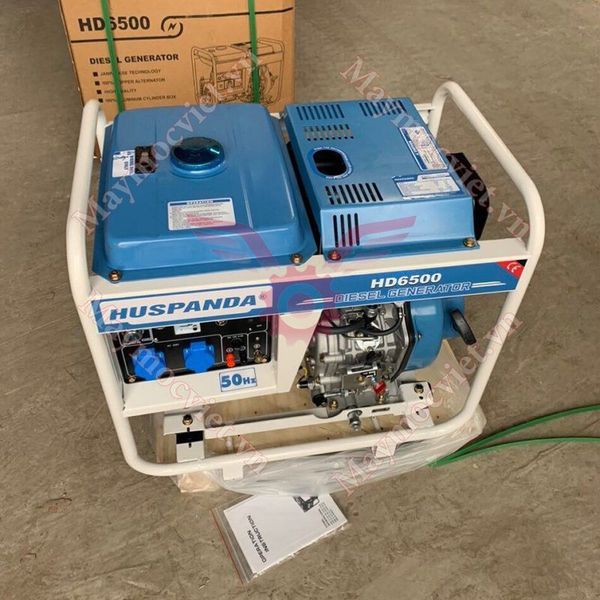 Máy phát điện chạy dầu 5Kw Huspanda HD6500 đề nổ