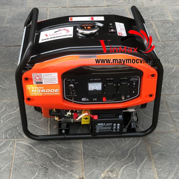Máy phát điện xăng 3kw Huspanda H3600E đề nổ