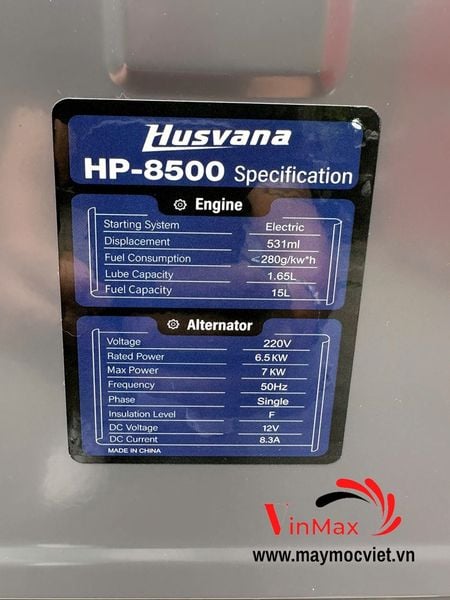 Máy Phát Điện Chạy Dầu 7kW Husvarna HP8500