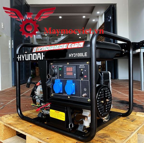 Máy phát điện gia đình 2.5KW chạy xăng đề nổ Hyundai HY-3100LE