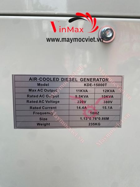Máy Phát Điện Chạy Dầu 10Kw KDE15000T