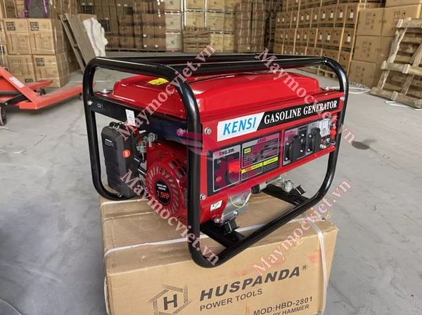 Máy Phát Điện 5Kw Chạy Xăng Kensi 6500E Đề Nổ