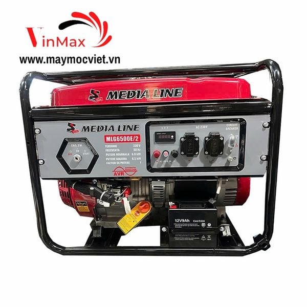 Máy Phát Điện Chạy Xăng 6Kw Media Line MLG6500E/2 Đề