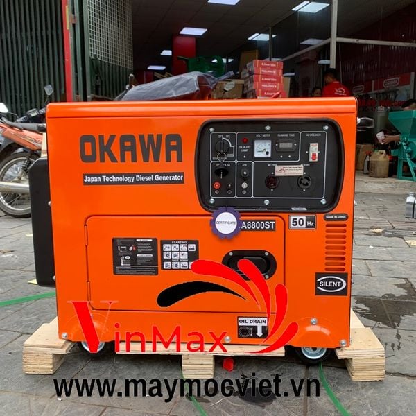 Máy Phát Điện Chạy Dầu 5Kw OKAWA 8800ST
