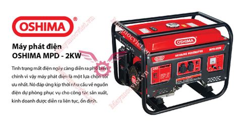Máy phát điện OSHIMA-2KW 15L (Đỏ)