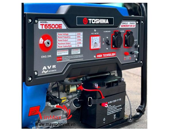 Máy phát điện chạy xăng Toshima T6500E