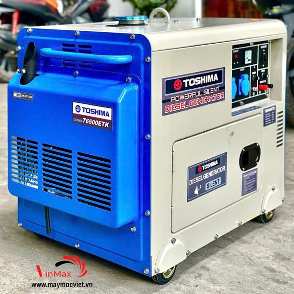 Máy phát điện chạy dầu 5kW Toshima T6500ETK