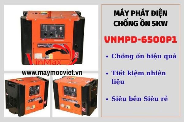 Máy Phát Điện 5Kw Chạy Dầu Vinafarm VNPD-6500P1