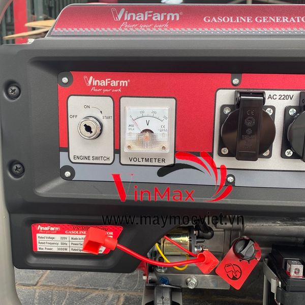 Máy Phát Điện Chạy Xăng 3kw Vinafarm VN-MPD-4500D Đề