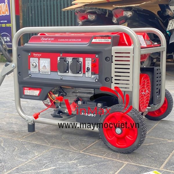 Máy Phát Điện Chạy Xăng 3kw Vinafarm VN-MPD-4500D Đề