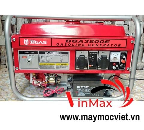 Máy phát điện chạy xăng Bgas BGA3800E
