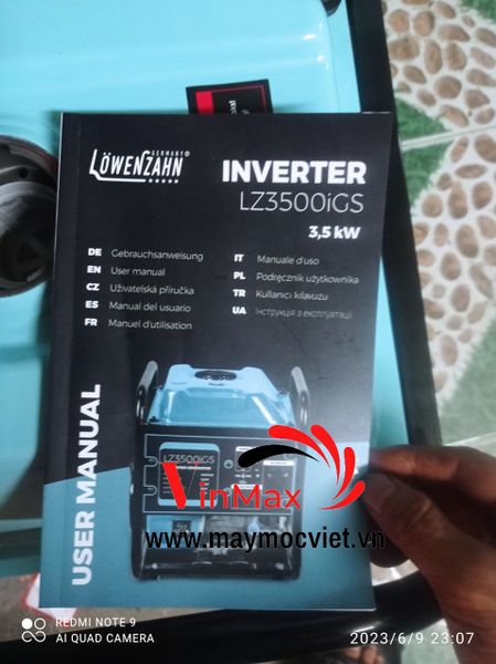 Máy Phát Điện Biến Tần Inverter Dùng Xăng Công Suất 3.5 kW LZ3500iGS
