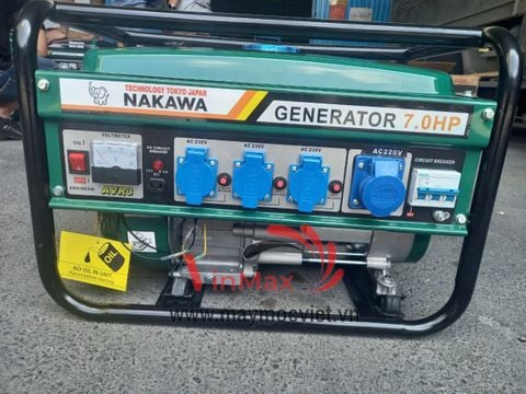 Máy Phát Điện Chạy Xăng Nakawa 3Kw NKX 3600 giật nổ