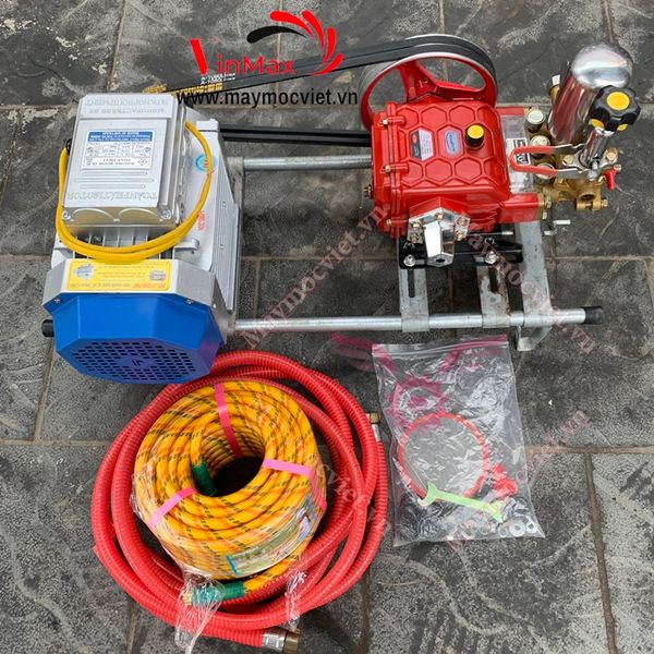 Máy Rửa Xe Áp Lực Cao Nakawa NK 3048 Lắp Mô Tơ 2.2KW