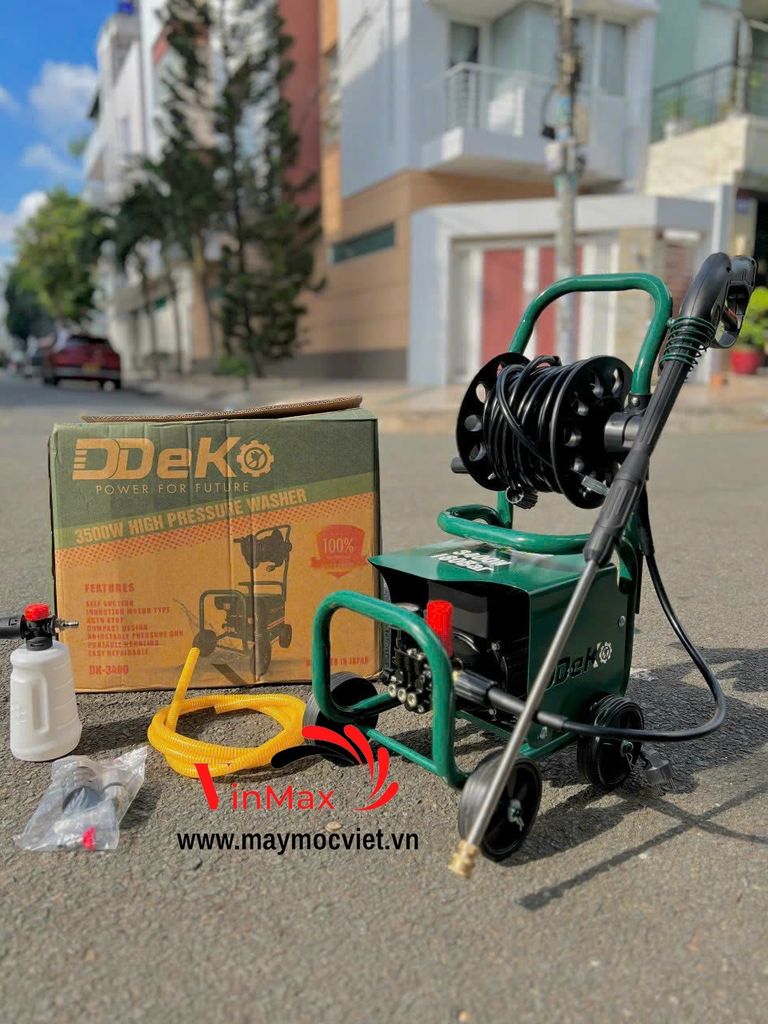 Máy Rửa Xe 3400W Deko DK-3400 Rulo Cuộn Dây – Vinmax- maymocviet.vn