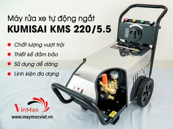 Máy rửa xe tự động ngắt Kumisai KMS 220/5.5