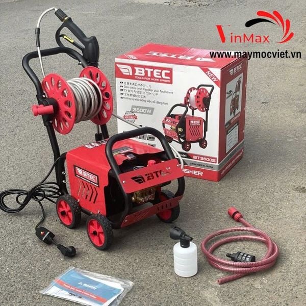 Máy rửa xe Btec BT3600 có chỉnh áp