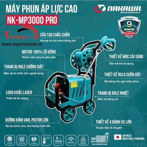 Máy rửa xe Nakawa NK MP3000PRO