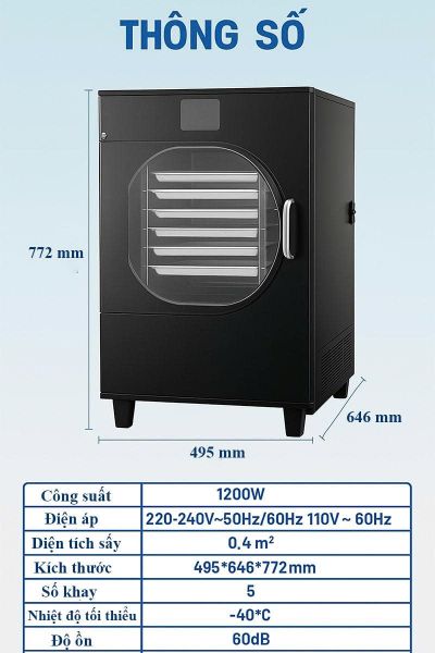 Máy Sấy Thăng Hoa 5kg Turbo TB05H