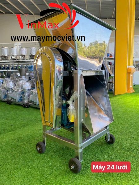 Máy thái cá, máy cắt cá khung inox 24 lưỡi Vinmax VMC24